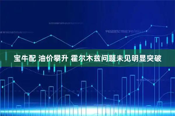 宝牛配 油价攀升 霍尔木兹问题未见明显突破